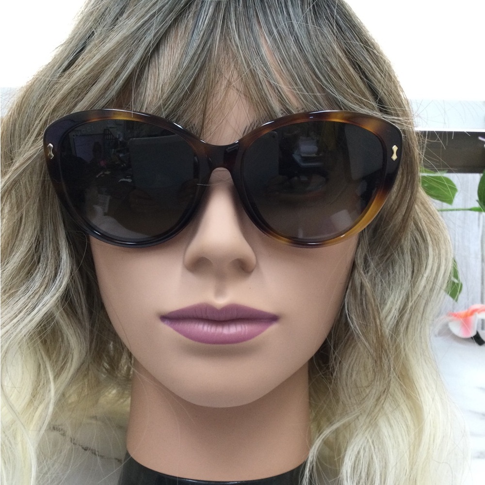 NIB GUCCI Tortoiseshell Cat Eye Sunglasses - Brown Gradient Lenses - Picture 10 of 10